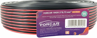 FORCAR 18 GA 2x0.75 black+red